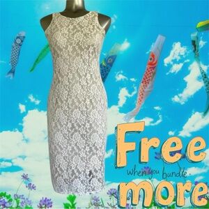 Free 💟Bodycon Stretch Lace Midi Dress